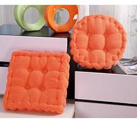 Uministyle 1 coussin de chaise rembourré pour intérieur, jardin, salle à manger, fauteuil (orange, rond, 40 x 40 cm)