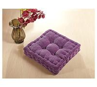 Uministyle 1 coussin de chaise rembourré pour intérieur de jardin, chaise de salle à manger, coussin rehausseur de chaise (violet, 40 x 40 cm, carré)