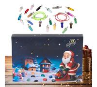 Umiocns Calendrier compte à rebours en - 24 jours de l'Avent 2025 - Ensemble de pendentifs en cristaux - Décoration de vacances - Pendentif de festival à collectionner - Pour