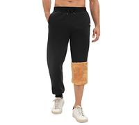 UMIPUBO Pantalon Jogging Homme Coton Pantalon Décontracté Chaud en Polaire avec Cordon Longs Pantalons de Survêtement avec Deux Poches(Noir,XL)