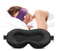 Umisleep Masque de Nuit 100% Occultant, Idéal pour Dormir sur le Côté | Masque de sommeil pour dormir sur le côté, doux et respirant, espace pour les yeux et les cils, bande réglable, voyage