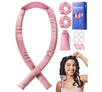 Umisleep Tresseur Sans Chaleur,Set de Boucles en Soie Protège les Cheveux,Tresseur de Boucles 99cm pour la Nuit,Bande DIY pour Boucles Sans Chaleur pour Cheveux Longs (Rose)