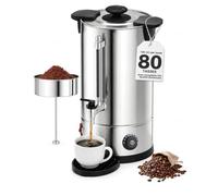 Umisu Percolateur à Café 12L avec Acier Inoxydable Filtre, 80 Tasses Cafetière Commerciale avec Plateau d'égouttage Amovible, Maintien au Chaud, Pour Événements Et Traiteur, Pour Café, Thé & Vin Chaud