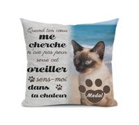Umitive Coussin Hommage Animal - Personnalisable avec Photo et Nom - Peluche de Soutien pour la Perte de Son Chat/Chien/Animal de Compagnie - Cadeau Réconfortant (Pillowc D)