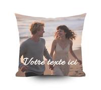 Umitive Coussin Photo Personnalisé avec Texte - Coussin Double Face Personnalisé pour Enfants, Amis, Parents et Couples - Cadeau Souvenir Idéal (Insertion Optionnelle) (Style F)