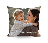 Umitive Coussin Photo Personnalisé avec Texte - Coussin Double Face Personnalisé pour Enfants, Amis, Parents et Couples - Cadeau Souvenir Idéal (Insertion Optionnelle) (Style G)