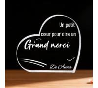 Umitive Plaque de Reconnaissance "Merci" en Acrylique Personnalisée, Enseigne de Bureau avec Nom Personnalisé pour Collègue, Patron, Professeur, Employé, Décoration de Bureau Motivante (Style E)