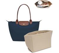 Umiup Organiseur de poche pour Longchamp Le Pliage - Organiseur de sacs à main en feutre avec poches multifonctionnelles - Grande capacité - Pour Longchamp Large/Medium/Small