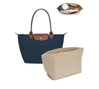 Umiup Organiseur de sac à main en feutre mini pour sac à main Longchamp, doublure intérieure de rangement/finition pour sacs à main timides, organisateur adéquat pour taille mini (Beige XS / 5 * 16,5