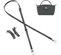 Umiup Sangles de rechange pour pochette Longchamp, kit de sangles compatibles avec les mini sacs Longchamp, kit de bandoulière réglable pour sac fourre-tout Longcamp pour femme, Gris graphite - A