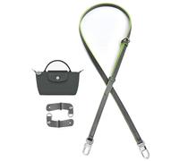 Umiup Sangles de rechange pour sac à main, kit de sangles compatibles avec les mini sacs Longchamp, kit de bandoulière en cuir pour Longcamp, Gris graphite - A Nouveau, Graphite Gray-B