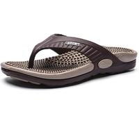 Umiup Tongs de massage pour hommes et femmes, chaussures de plage respirantes d'été avec soutien de la voûte plantaire, sandales d'acupression, tongs de massage, fasciite plantaire, douleur