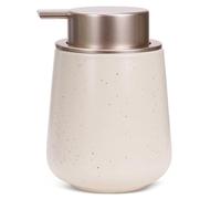 UMLACA Distributeur de Savon en Céramique - 350 ML, Pompe Large Facile à Presser - pour Cuisine, Salle de Bain, Savon, Shampooing, Gel Douche (Amande Rouge, Distributeur de Savon Liquide)