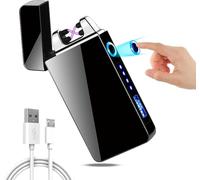 Umllpet Briquet électronique, coupe-vent, sans flamme, USB, cadeau pour homme, père, grand-père, femme, briquet électrique