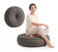 Umllpet Coussin de Sol Rond 45cm, Pouf Assise Épais en Polyester Respirant Imperméable, Résistant aux Intempéries pour Intérieur Salon Chambre Extérieur Jardin Terrasse