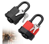 Umllpet Lot de 2 cadenas identiques à même adenas antirouille étanche en alliage d’acier, adapté portail, clôture, garage, cave et usage extérieur