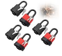Umllpet Lot de 6 cadenas identiques à même adenas antirouille étanche en alliage d’acier, adapté portail, clôture, garage, cave et usage extérieur