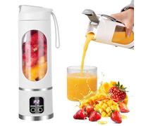 Umllpet Mini gobelet mixeur portable - Extracteur de jus électrique USB - Mini blender portable pour shakes et smoothies - 450 ml - 12 lames en acier inoxydable - Petit mixeur pour shakes et smoothies