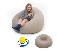 Umllpet Pouf Beanless Gonflable Pliable 150×101×200cm avec Pompe Manuelle, Fauteuil Multifonction pour Camping Salon Chambre et Usage extérieur