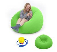 Umllpet Pouf Beanless Gonflable Pliable 150×101×200cm avec Pompe Manuelle, Fauteuil Multifonction pour Camping Salon Chambre et Usage extérieur
