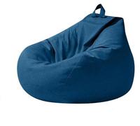 Umllpet Pouf XL en Forme de Goutte, Housse sans Rembourrage Lavable en Machine, mélange Lin Coton 100x120cm, Multi-Couleurs pour Salon Chambre Enfant extérieur