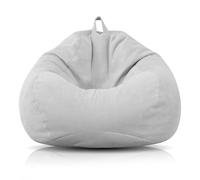 Umllpet Pouf XL en Forme de Goutte, Housse sans Rembourrage Lavable en Machine, mélange Lin Coton 100x120cm, Multi-Couleurs pour Salon Chambre Enfant extérieur