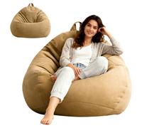 Umllpet Pouf XL, Housse pour Pouf, Poufs en Forme de Goutte sans Remplissage (avec Housse Seulement), Chaise Pouf pour Adultes et Enfants, Pouf Gaming pour Salon, Canapé, Décoration Extérieure