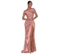 UMLXYER Femmes Hors éPaule Robe De Bal 2024 Satin Longue SirèNe Demoiselle d'honneur Robe De DîNer Formelle Dusty Rose M