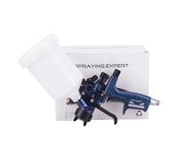 UMOBXKIFN Pistolet de pulvérisation pneumatique à haute atomisation de 1,3 mm et 1,7 mm pour peinture pour voiture, apprêt, peinture UV, peinture métallisée, peinture en aérosol (rouge)