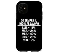 Umorismo Lavoro Italiano Frase Divertente Ufficio Citazione Coque pour iPhone 11
