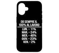 Umorismo Lavoro Italiano Frase Divertente Ufficio Citazione Coque pour iPhone 16