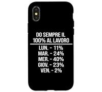 Umorismo Lavoro Italiano Frase Divertente Ufficio Citazione Coque pour iPhone X/XS