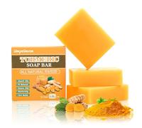 Umpeimvon - Lot de 3 savons au curcuma pour nettoyer le visage et le corps, peau douce et hydratante, curcuma entièrement naturel