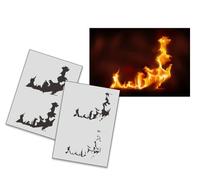 UMR-Design AS-273 Flame Pochoir pour aérographe Step by Step Size M