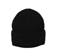 umsl Chapeau d'hiver en fourrure de lapin doux et chaud pour femme Angora Bonnet tricoté pour femme Bonnet tricoté pour femme, Noir , 6 3/4-7 3/8