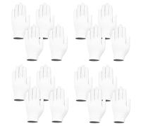 Umsole Lot de 10 paires de gants de protection fins, doux et légers en coton avec élastique Idéal pour manipuler pièces de monnaie et bijoux Taille L, blanc