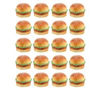 Umsoxhy 20pc RÉAliste Hamburger RÉAliste Simulation Faux Hamburger Boulangerie Affichage Enfants Nourriture Pain Jouet DÉCoration DÉCoration Accessoires de Photographie Pas Inclue Plaque