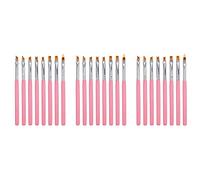 Umsoxhy Lot de 24 stylos à peinture de couleur rose pétale brosse à ongles courte