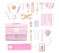 UMU® Malette Docteur Enfant en Bois - Kit Médecin 18 Pièces avec Stéthoscope, Tensiomètre, Accessoires de Dentiste et Plus, Jouet Docteur pour Enfants dès 3 4 5 6 Ans, Jeu d’Imitation Éducatif