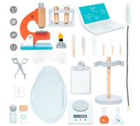 UMU® Wood Laboratory for Kids 29 pieces - Jeu d'enfants pour scientifiques à partir de 2, 3, 4, 5 ans