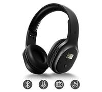 UMUTOO Casque sans fil avec radio FM et Bluetooth 5.0, casque portable rechargeable avec microphone intégré, cache-oreilles léger et confortable pour jogging, tonte, cyclisme, etc