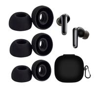 umvowuxa Lot de 3 paires d'embouts de rechange + étui de protection pour écouteurs Anker Soundcore P40i, Soundcore P40i, accessoires fabriqués en silicone imperméable et antidérapant (noir)