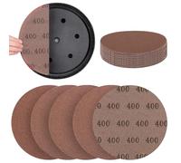 UMXIUO 25 Pièces Disque Abrasif 225 mm Maille, Papier a Poncer 400 Grains Anti-colmatage pour Ponceuse Girafe, Ponceuse Plâtre, Ponceuse Murale