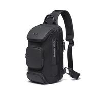 UMydeal Casual Sling Bag, Sac de Poitrine Homme Sac d'Epaule Sacs À Bandoulière Imperméable avec Chargement USB pour Cyclisme, Aventure, Voyage,Sport (noir2)