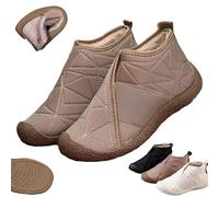UMYUOANY Bottes orthopédiques imperméables décontractées en coton chaud pour femme Bottes de neige imperméables confortables à bout rond décontracté léger antidérapant Chaussures en peluche légères