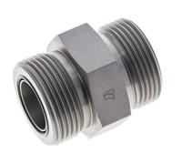 UN 1-7/16''-12 Embout double en acier zingué ORFS 400 Bar - Hydraulique