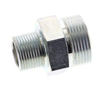 UN 1-7/16''-12 x 3/4'' NPT Embout double en acier zingué ORFS 400 Bar - Hydraulique