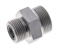 UN 1-7/16''-12 x UN 1-3/16''-12 Embout double en acier zingué ORFS 400 Bar - Hydraulique
