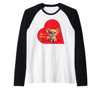 Un aboiement de cœur ! - Chihuahua Mignon - Saint-Valentin Manche Raglan