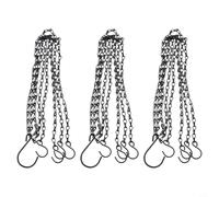 Un accessoire de jardinage indispensable - Lot de 3 chaînes robustes et réglables pour panier suspendu (chaque crochet mesure 58,4 cm, 12,7 cm)